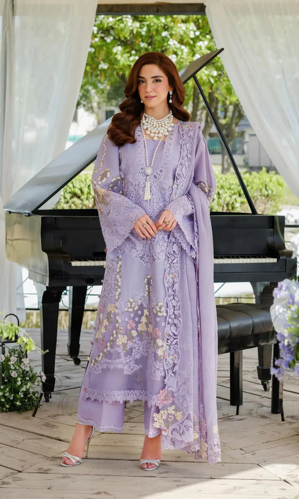 Lawn Embroidered Festive Eid Collection 3 piece (Unstitched) Embroidered Dupatta (RTW)