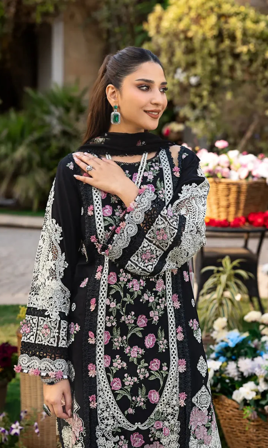 Lawn Embroidered Festive Eid Collection 3 piece (Unstitched) Embroidered Dupatta (RTW