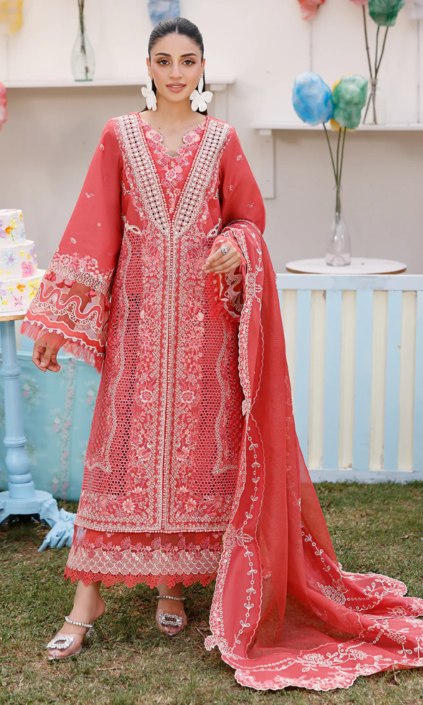 Unstitched 3 Piece Embroidered Chikn Kari RTW Dupatta Embroidered