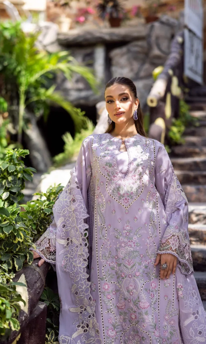 Unstitched 3 Piece Embroidered Chikn Kari RTW Dupatta Embroidered