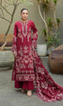 Unstitched 3 Piece Embroidered Chikn Kari RTW Chiffon Embroidered Dupatta - Maryvn