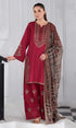 Lawn Embroidered 3 Piece Thread Work PRINTED Dupatta - ABIRA