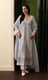 Lawn Embroidered 3 Piece Thread Work RTW Duapatta Embroidered - Twirls And Ties